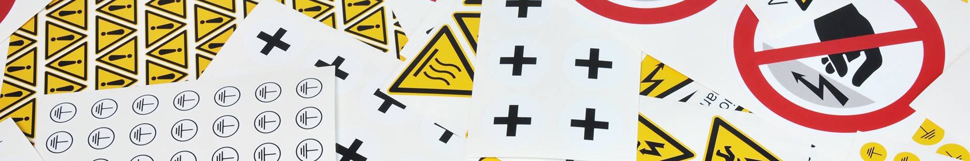 Etiquetas adhesivas para instalaciones eléctricas